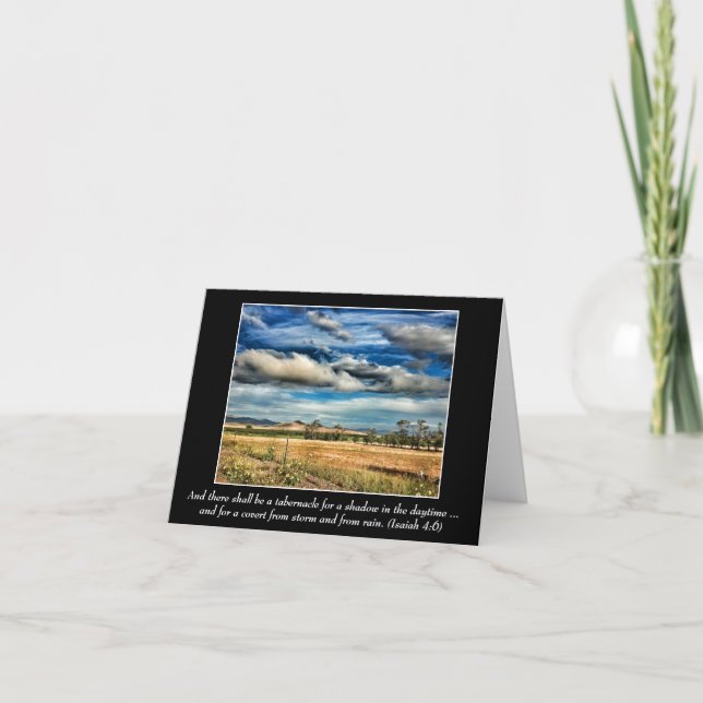 Inspirational Bible Verse Storm Note Card (Front)