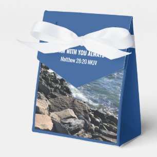 Inspirational Bible Verse Waves of the Sea Blue Fa Favor Box
