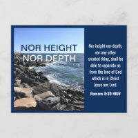 Inspirational Bible Verse Waves of the Sea Blue