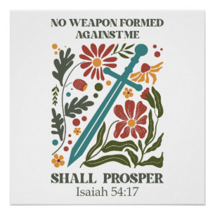 Inspirational Bible Verses Wildflower  Poster