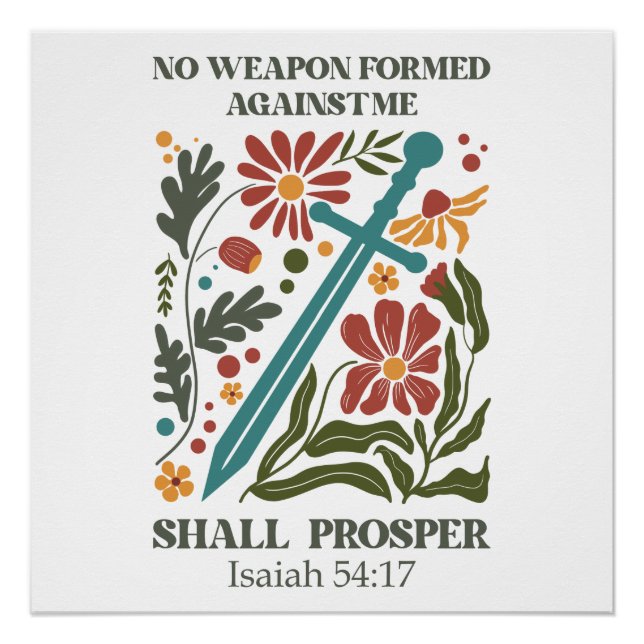 Inspirational Bible Verses Wildflower  Poster (Front)