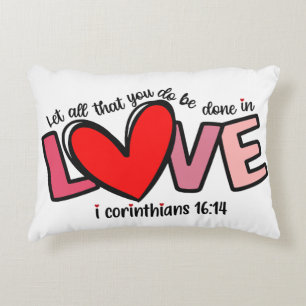 Inspirational Biblical Quote Design Accent Pillow
