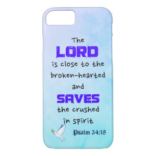 Inspirational Biblical Quote Psalm 34:18 Case-Mate iPhone Case