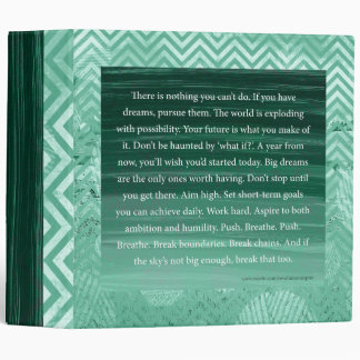 Inspirational Big Dreams Motivational Pep Talk Binder