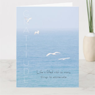 Inspirational Birds over Ocean Card