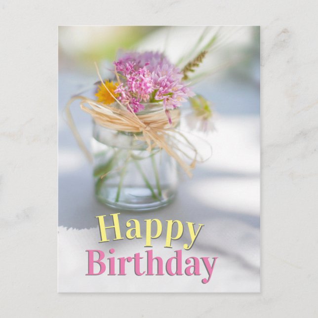 Inspirational Birthday Blessing and Bible Verse Postcard (Front)