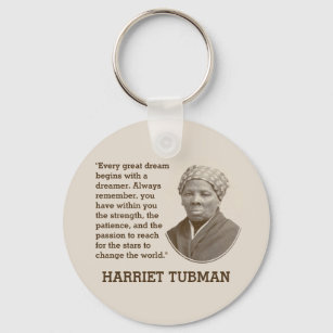 Inspirational Black History Month HARRIET TUBMAN Keychain