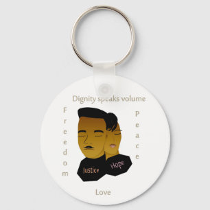 Inspirational Black History Month keychain