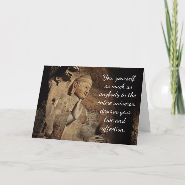 Inspirational Buddha Quote Card (Front)
