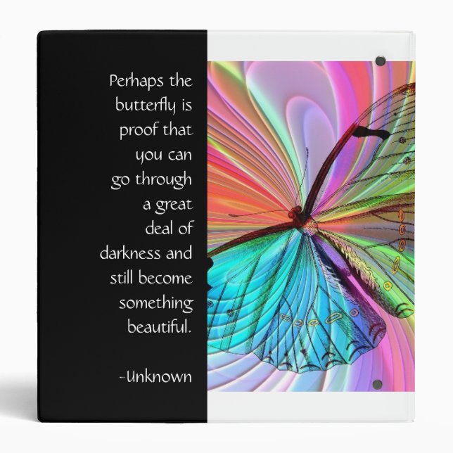Inspirational Butterfly Binder (Back)