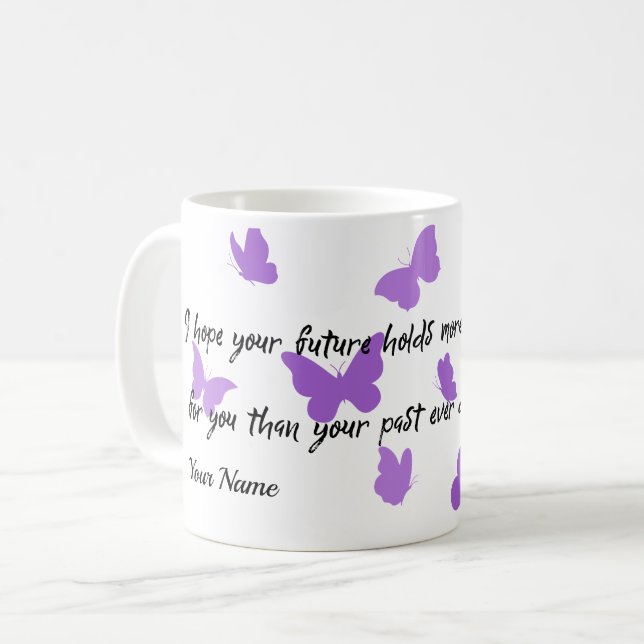 Inspirational Butterfly Future Quote Gift Mug (Front Left)