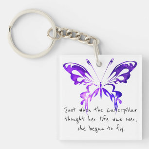 Inspirational Butterfly Keychain