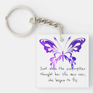 Inspirational Butterfly Keychain