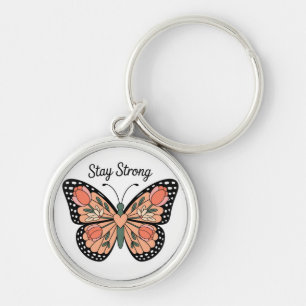 Inspirational Butterfly/Stay Strong Keychain
