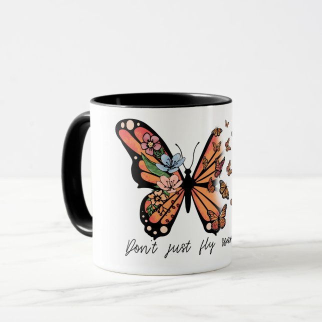 Inspirational Butterfly Sublimation Mug (Front Left)