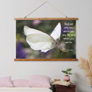 Inspirational Butterfly Tapestry Hanging