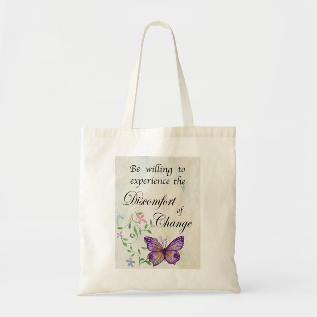 Inspirational Butterfly Tote Bag!  Great gift! Bag (Front)