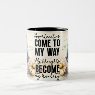 Inspirational Butterfly Wrap Two-Tone Coffee Mug