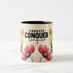 Inspirational Butterfly Wrap Two-Tone Coffee Mug