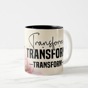 Inspirational Butterfly Wrap Two-Tone Coffee Mug