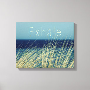 Inspirational Calming Ocean Typography/Word Art Canvas Print