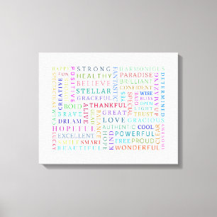 INSPIRATIONAL Canvas Print Positivity Collage