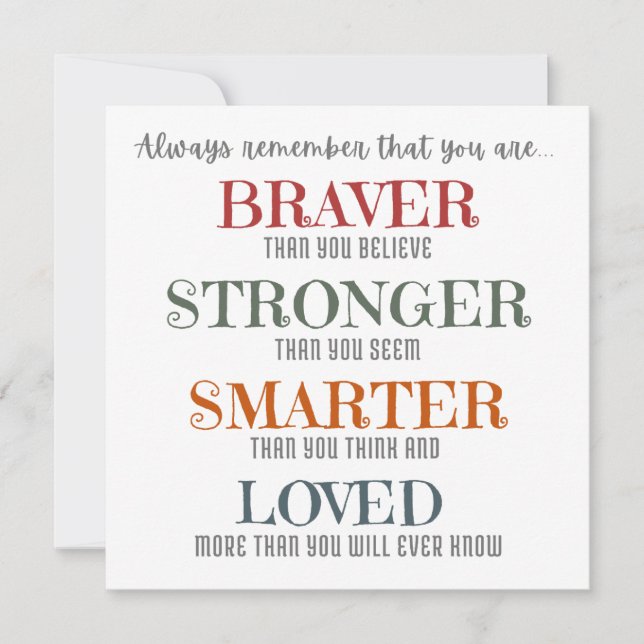 Inspirational Card for Daughter (Front)