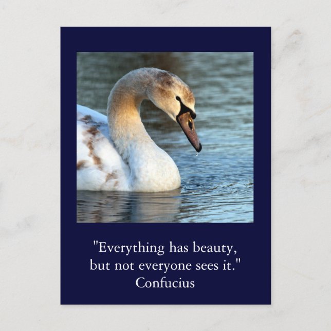Inspirational card Quote Confucius Beauty 1 (Front)
