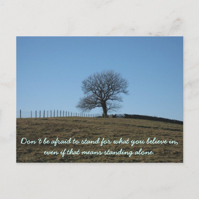 Inspirational card: Stand for what you believe in Postcard (Front)