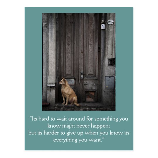 Inspirational card: Waiting 1 Postcard