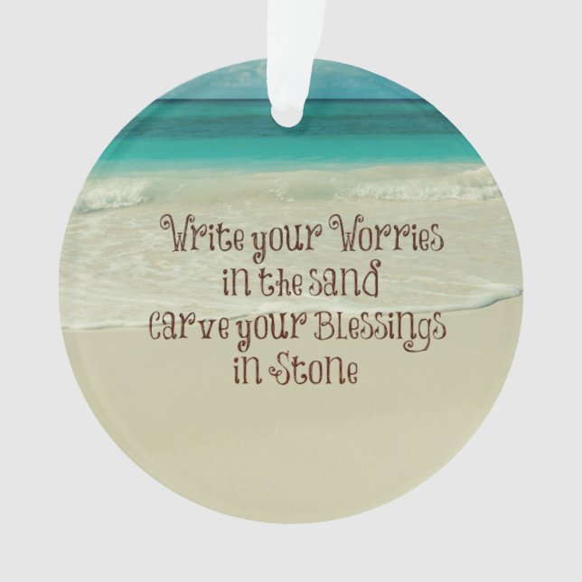 Inspirational Carve your Blessings in Stone Citati (devant)