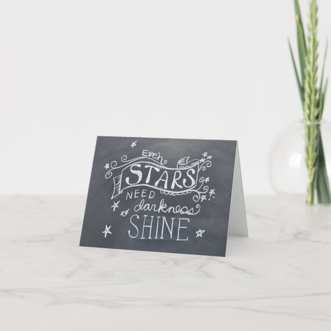 Inspirational Chalkboard Note Card (Front)