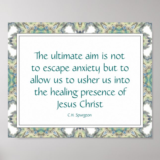 Inspirational Christian Anxiety Depression Quotes Poster (Front)