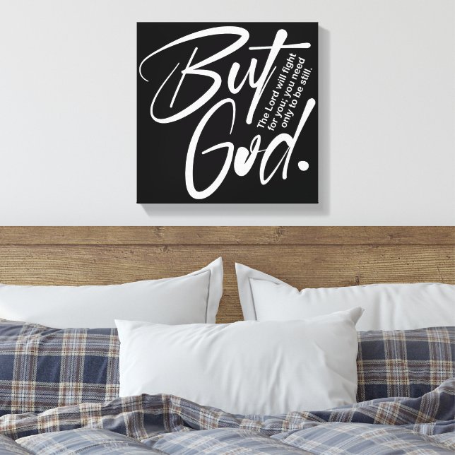 Inspirational Christian Bible Verse Canvas Print (Insitu(Bedroom))