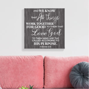 Inspirational Christian Bible Verse Canvas Print