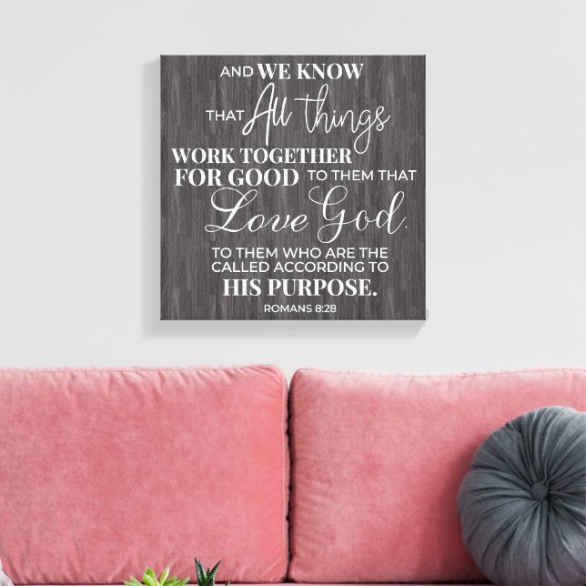 Inspirational Christian Bible Verse Canvas Print (Insitu(LivingRoom))