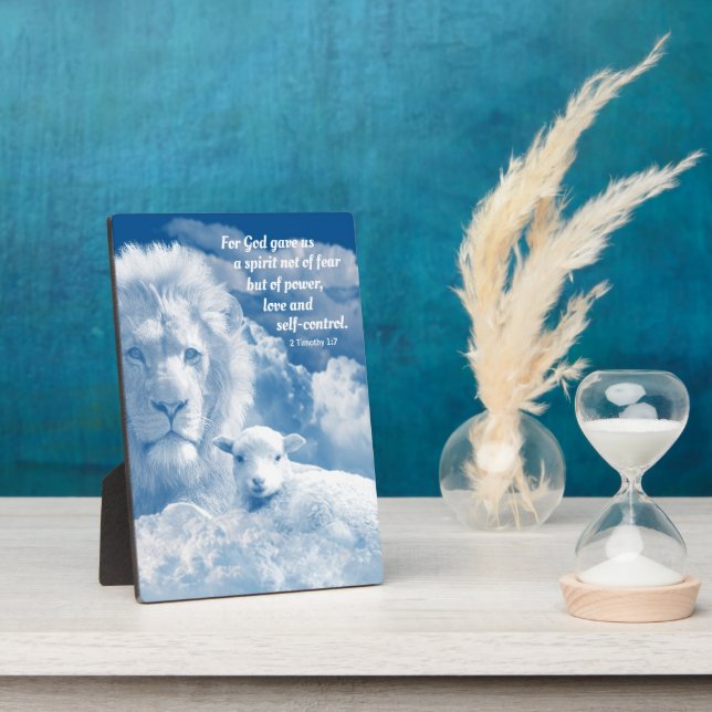 Inspirational Christian Bible Verse for Strength Plaque (Side)