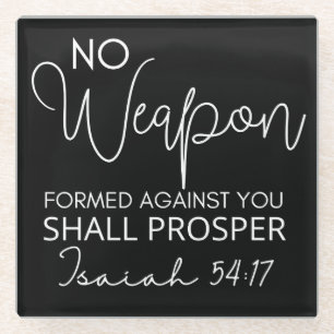 Inspirational Christian Bible Verse Glass Coaster