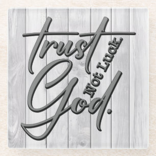 Inspirational Christian Bible Verse Glass Coaster