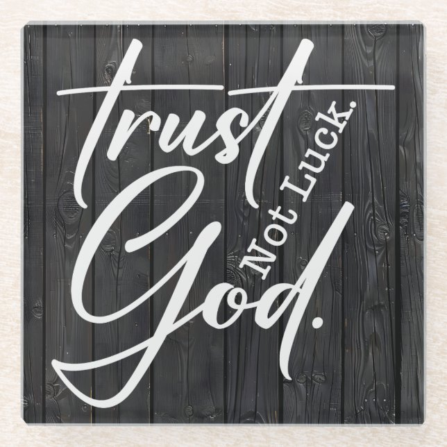 Inspirational Christian Bible Verse Glass Coaster (Front)