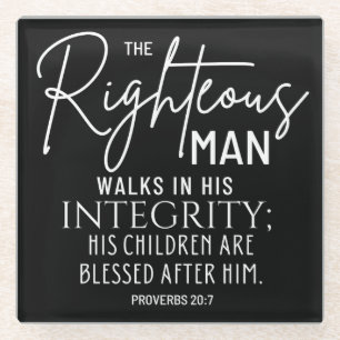 Inspirational Christian Bible Verse Glass Coaster