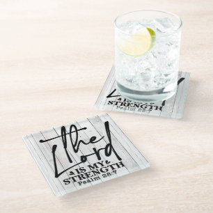 Inspirational Christian Bible Verse Glass Coaster