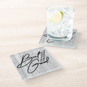 Inspirational Christian Bible Verse Glass Coaster