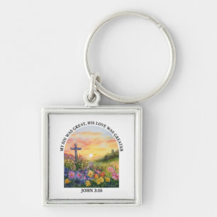 Inspirational Christian Bible Verse Keychain