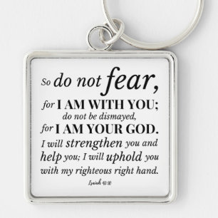 Inspirational Christian Bible Verse Keychain
