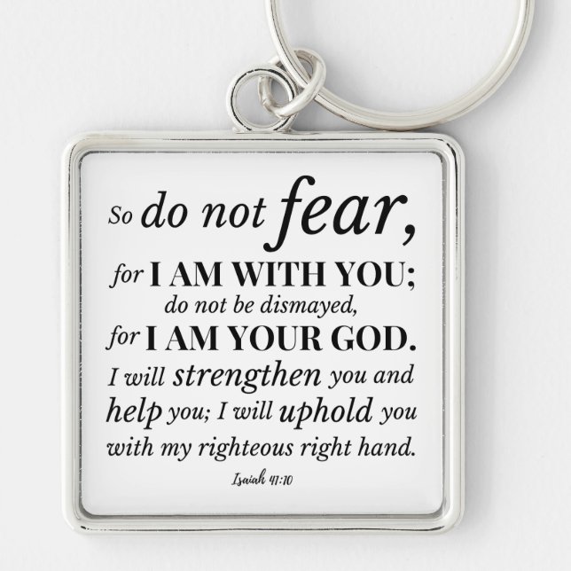 Inspirational Christian Bible Verse Keychain (Front)