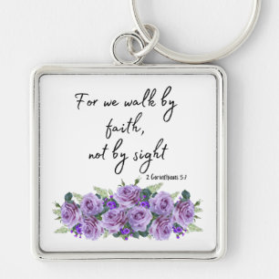 Inspirational Christian Bible Verse Keychain