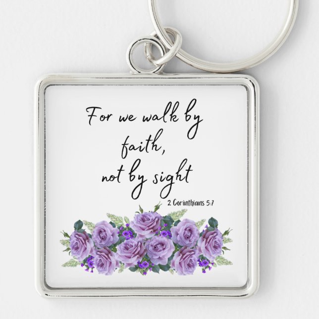Inspirational Christian Bible Verse Keychain (Front)