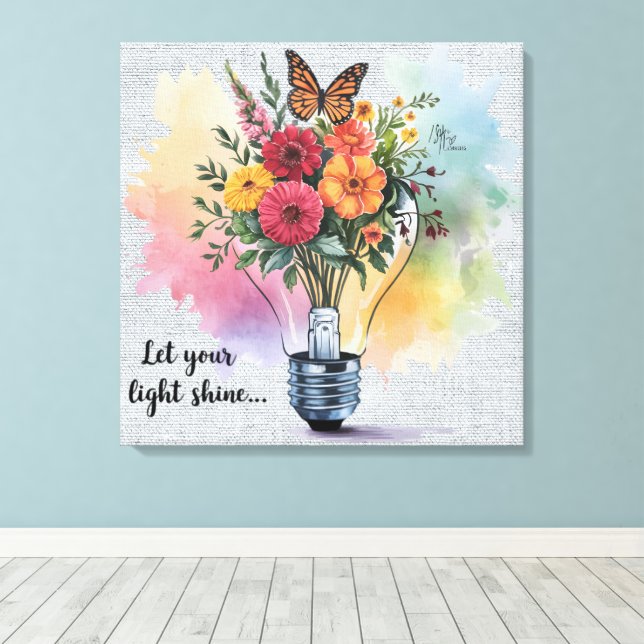  Inspirational Christian Bible Verse /Scripture Canvas Print (Insitu(Wood Floor))