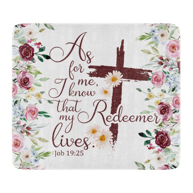 Inspirational Christian Bible Verse/Scripture Cutting Board (Front)